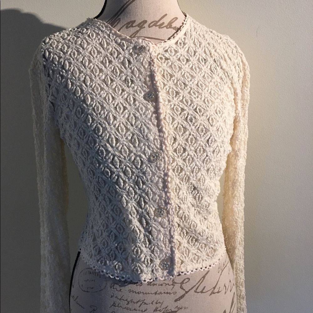Ann Ferriday lace cardigan